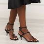 Saint Laurent Sandalen Cassandra Sandals In Smooth Leather in zwart - Thumbnail 1