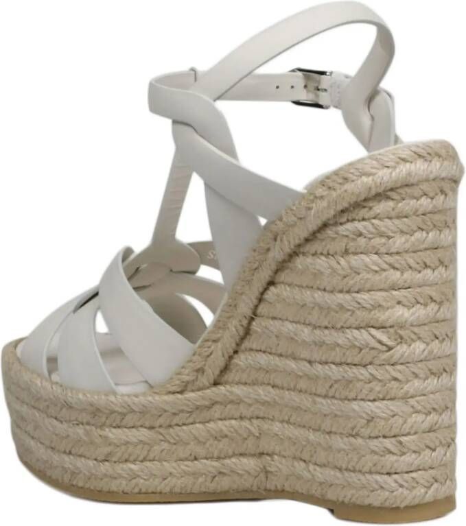 Saint Laurent Sandalen Platform Espadrilles Sandals in wit