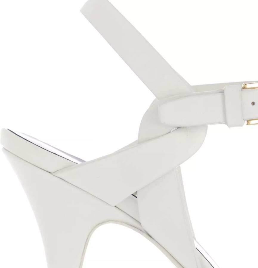 Saint Laurent Sandalen Tribute Sandals Creme in wit