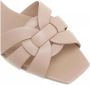 Saint Laurent Slippers & Mules Tribute Flat Mules Leather in beige - Thumbnail 1