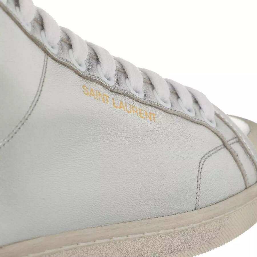 Saint Laurent Sneakers Court Classic SL 39 Mid-Top Sneakers Leather in zilver