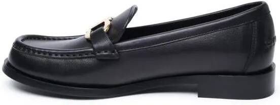 Salvatore Ferragamo Loafers & ballerina schoenen Black Leather Loafers in zwart