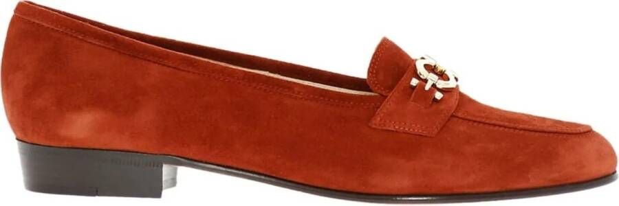 Salvatore Ferragamo Low-Top Sneakers Babs Gancini Logo Loafers in rood