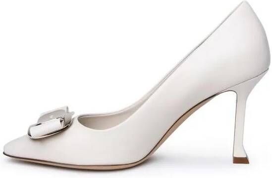 Salvatore Ferragamo Pumps & high heels Ivory Leather Pumps in wit