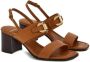 Salvatore Ferragamo Sandalen Brown Gancini Sandals in cognac - Thumbnail 1