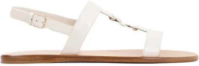 Salvatore Ferragamo Sandalen White Mascarpone Lamb Leather Vida Sandals in wit