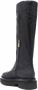 Santoni Boots Black Ribbed Leather Knee-High Boots in zwart - Thumbnail 1