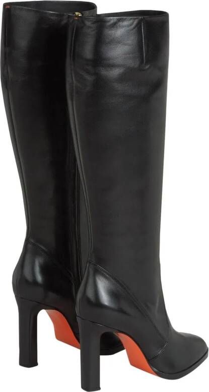 Santoni Boots & laarzen High Leather Boots in zwart