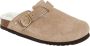 Scholl FAE NEW F Suede SA Womens Dark Beige FALSO Clogs Dark Beige - Thumbnail 5