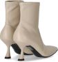 Sergio Levantesi Enkellaarzen JUNNY CREME STIEFELETTE MIT ABSAT in wit - Thumbnail 2