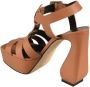 Si Rossi Sandalen Caged 125Mm Leather Sandals in bruin - Thumbnail 1