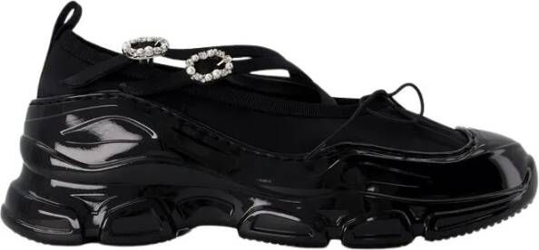 Simone Rocha Lage-top sneaker Classic Criss Cross Tracker Sneakers Pvc Black in zwart