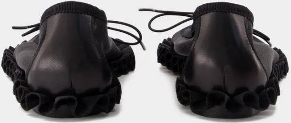 Simone Rocha Tutu Frill Ballerinas Mesh Black in zwart