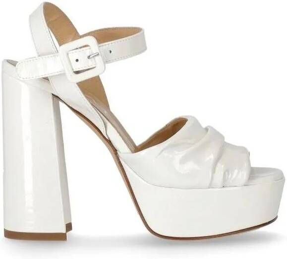 Strategia Sandalen Rain White Heeled Sandal in wit