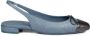 Stuart Weitzman Loafers & ballerina schoenen Sleek Bow Slingback Flat Ballerina in blauw - Thumbnail 1