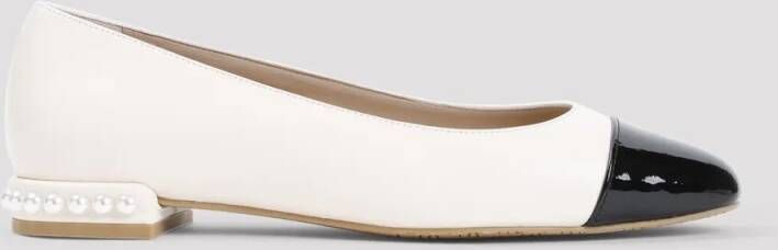 Stuart Weitzman Loafers Pearl Flat Pink Leather Ballerinas in wit