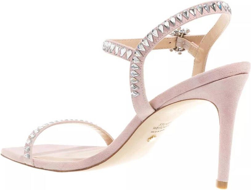 Stuart Weitzman Slippers Gemcut 85 Sandal in poeder roze