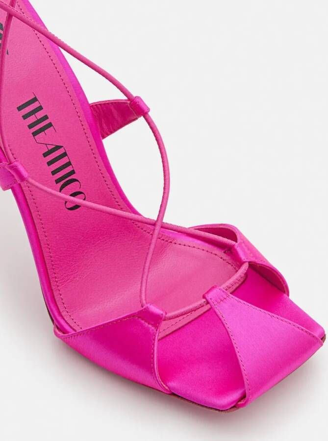 The Attico Hoge hakken 105mm Adele Ankle Strap Sandals in roze