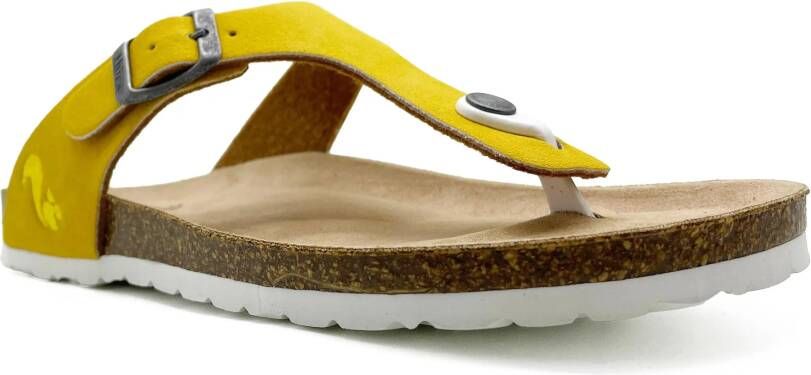 Thies Lage-top sneaker 1856 Eco Bio Thong Sandal vegan sun (W X) in geel