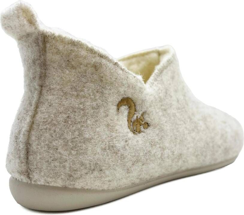 Thies Low-Top Sneakers 1856 Slipper Boots beige with Eco Wool (W) in beige