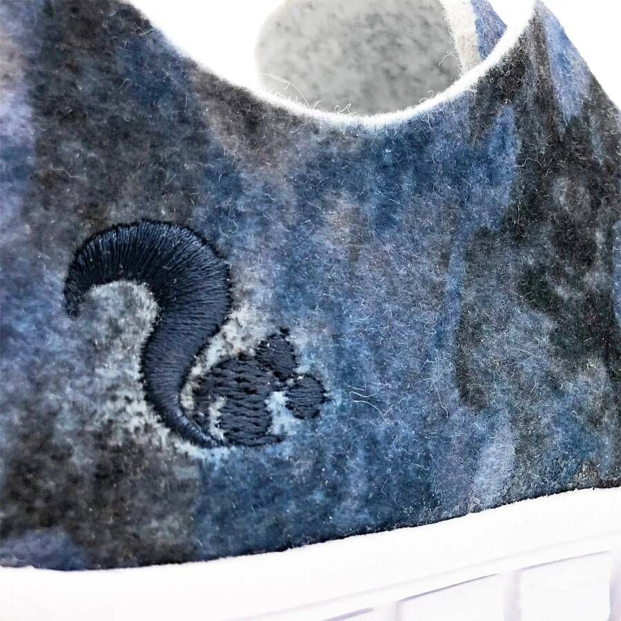 Thies Low-Top Sneakers PET Sneaker camo blue vegan aus recycelt in blauw