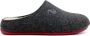 Thies Sneakers 1856 Recycled Wool Slippers dark grey red in donkergrijs - Thumbnail 1