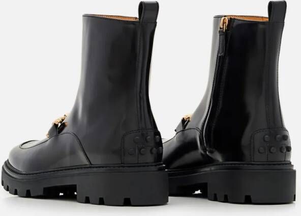 TOD'S Boots Ankle Boot With Rubber Sole in zwart