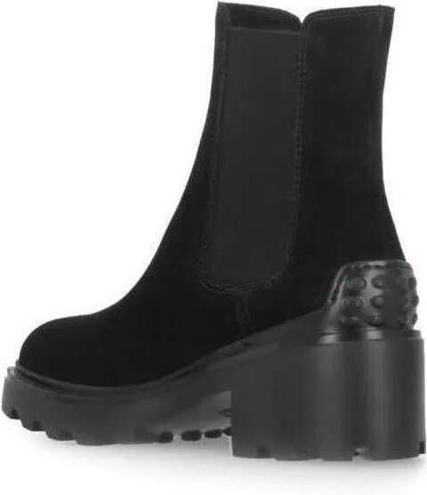 TOD'S Boots Black Suede Leather Boots in zwart