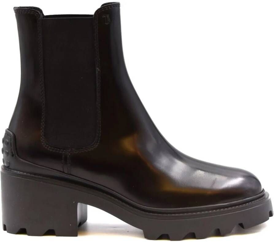 TOD'S Boots & laarzen Women Chelsea Boots GOMMA CARRO Calfskin in zwart