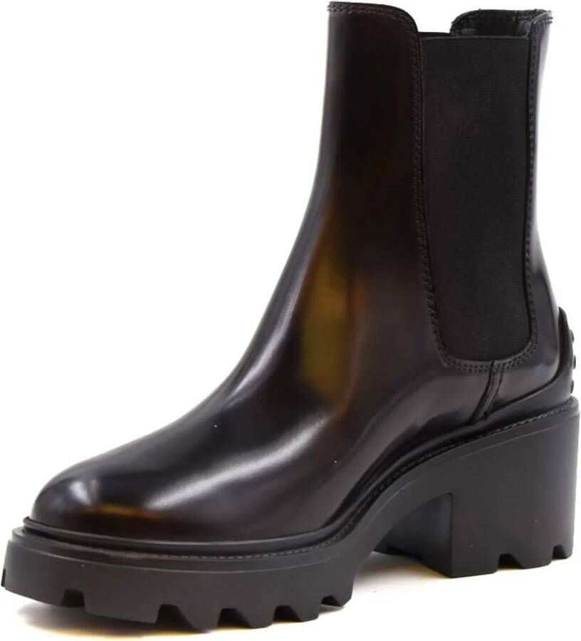 TOD'S Boots Women Chelsea Boots GOMMA CARRO Calfskin in zwart