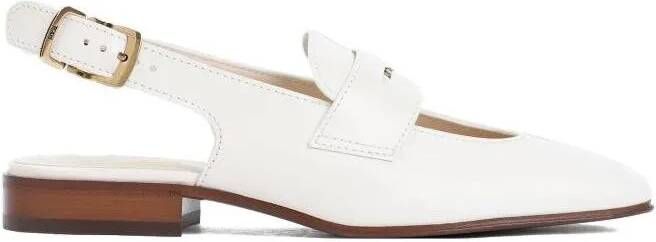 TOD'S Loafers Cut Out Penny White Leather Loafers in wit