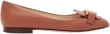 TOD'S Loafers & ballerina schoenen Ballerina Leather Flat in bruin