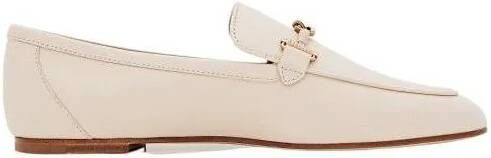 TOD'S Loafers & ballerina schoenen Flat Leather Loafers in beige