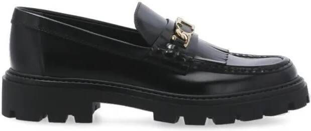 TOD'S Loafers & ballerina schoenen Leather Loafers in zwart