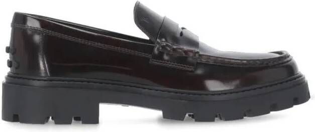 TOD'S Loafers & ballerina schoenen Leather Loafers in zwart