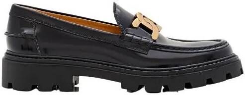 TOD'S Loafers & ballerina schoenen Patent Leather Loafers in zwart