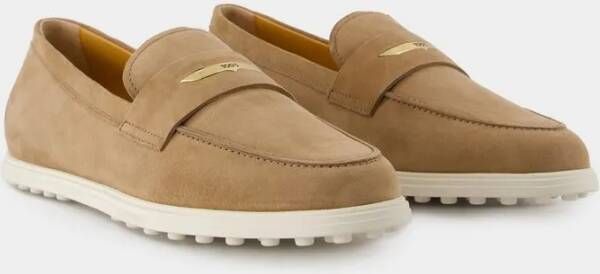 TOD'S Loafers Flat Shoes Cappuccino in bruin