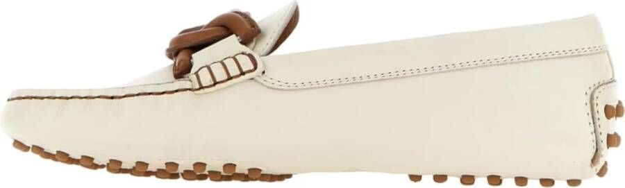 TOD'S Loafers Flat Shoes White in wit