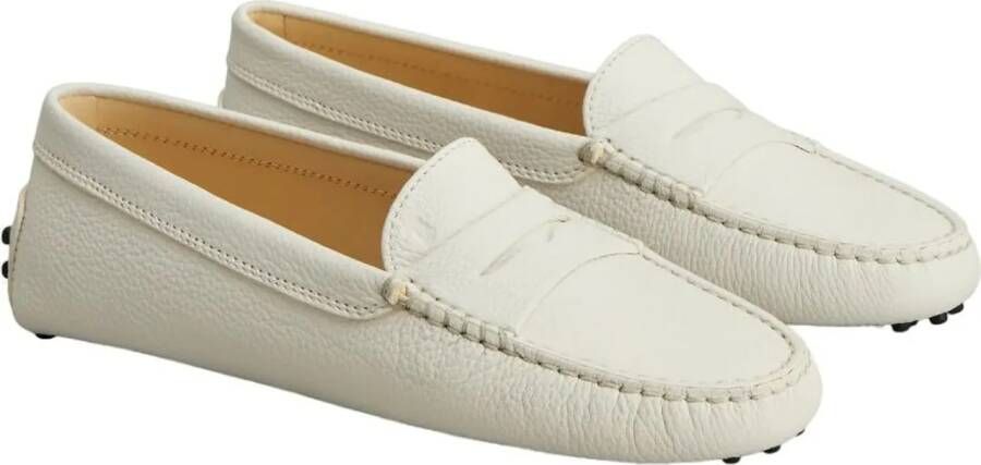 TOD'S Loafers Flat Shoes White in wit