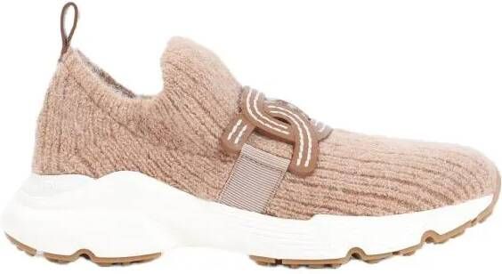 TOD'S Low-Top Sneakers Knit Wool Sneakers in beige