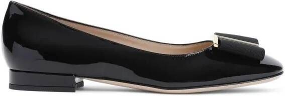 Tom Ford Loafers & ballerina schoenen Black Calf Leather Ballerina in zwart