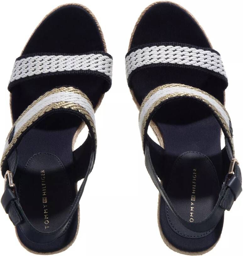 Tommy Hilfiger Espadrilles Golden Webbing Wedge in blauw