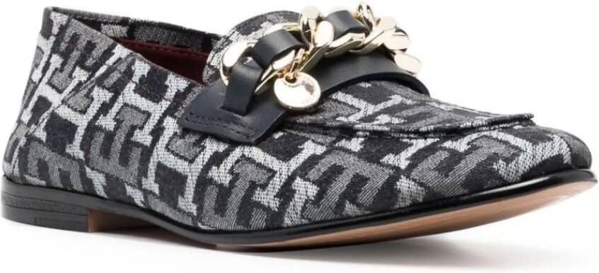 Tommy Hilfiger Sneakers Chain Detail Monogram Denim Loafers in meerkleurig