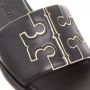 TORY BURCH Slippers & Mules Double T Sport Slide in zwart - Thumbnail 1