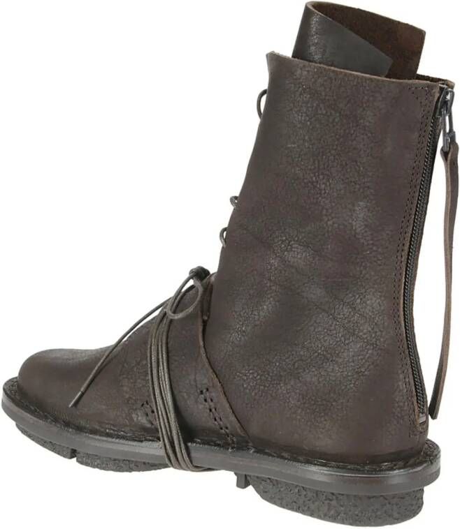 TRIPPEN Boots Overlapping Leather Ankle Boot in bruin