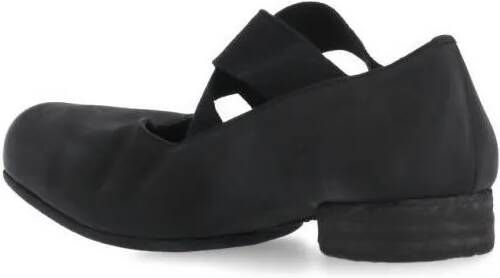 Uma Wang Loafers & ballerina schoenen Black Smooth Leather Ballet Shoes in zwart