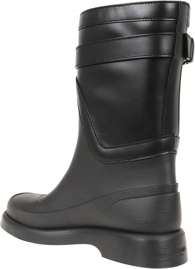 Valentino Boots Rainboot Vlogo The Bold Edition Rubber Rain Boots in grijs