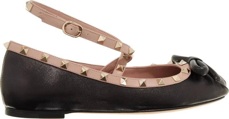 Valentino Garavani Loafers & ballerina schoenen Ballerina Rockstud in zwart