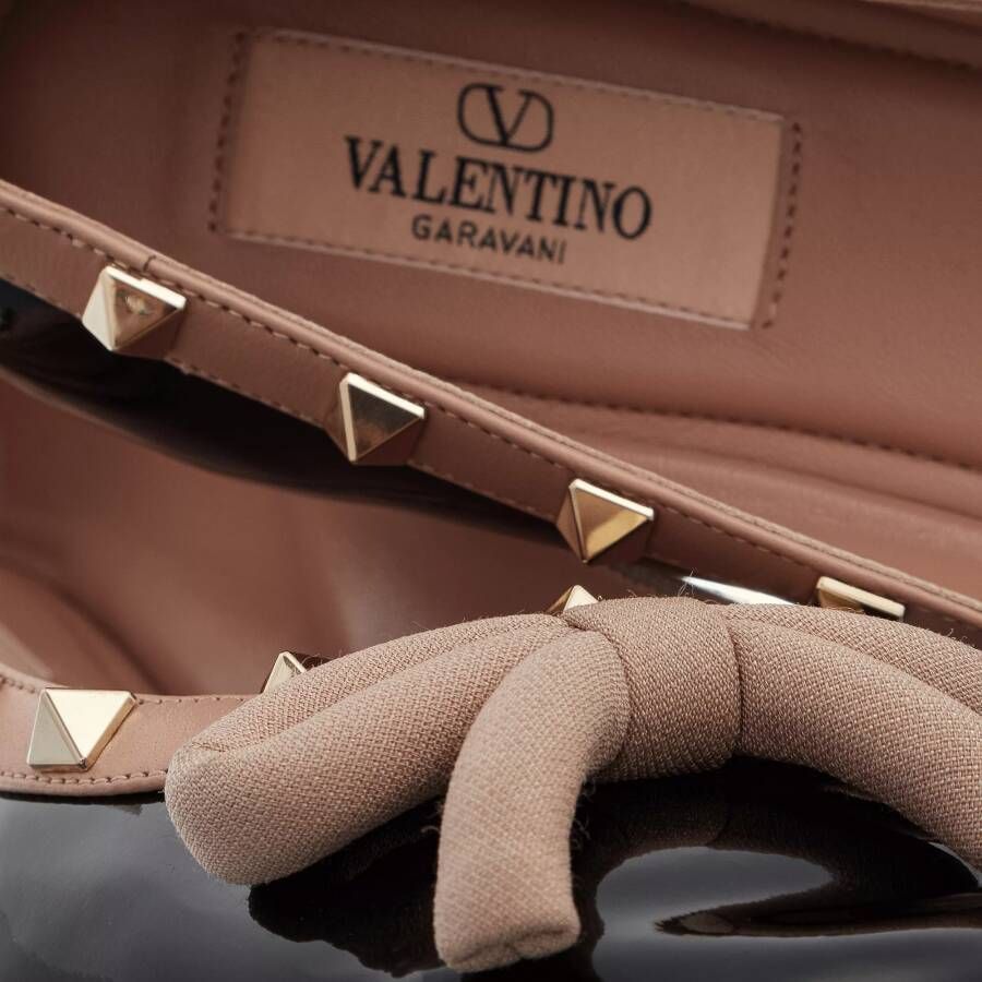 Valentino Garavani Loafers Rockstud Ballerina in zwart