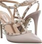 Valentino Garavani Poederroze Rockstud Enkelband Hakken Pink Dames - Thumbnail 2